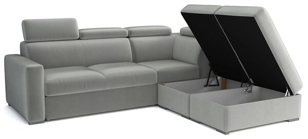 Sedací souprava PEDRO L | 250x230 cm | rozkládací + 2x úložný prostor | polohovatelné záhlavníky | VÝBĚR TKANIN
