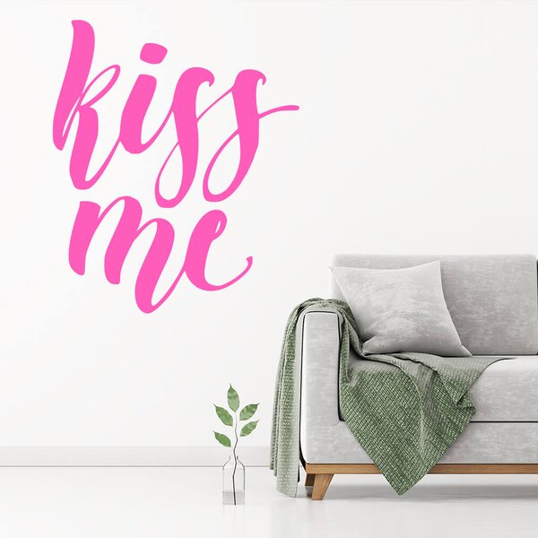 Živá Zeď Samolepka Kiss me Barva: černá