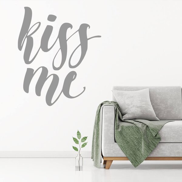 Živá Zeď Samolepka Kiss me Barva: černá