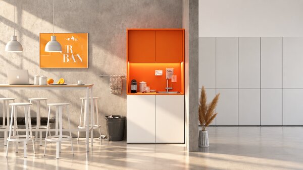 Kuchyňka NIKA se dřezem a baterií 1000 x 600 x 2000 mm, bílá, pravé
