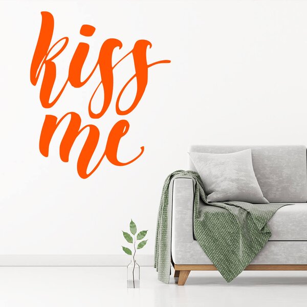 Živá Zeď Samolepka Kiss me Barva: černá