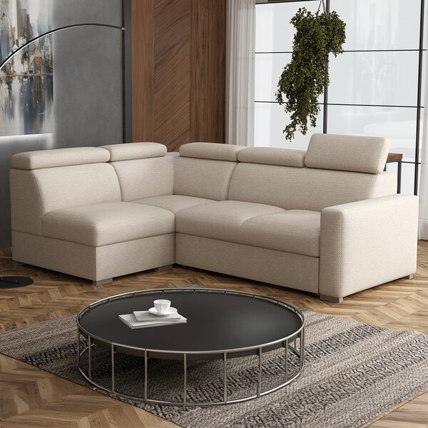 Sedací souprava PEDRO L | 188x250 cm | rozkládací + úložný prostor | polohovatelné záhlavníky | VÝBĚR TKANIN