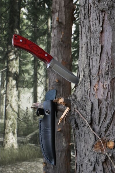 Nůž s koženým pouzdrem 21 cm