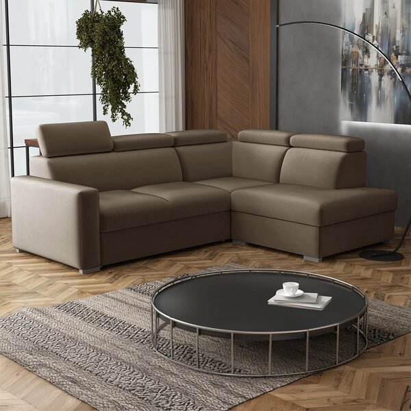 Sedací souprava PEDRO L | 250x200 cm | rozkládací + úložný prostor | polohovatelné záhlavníky | VÝBĚR TKANIN
