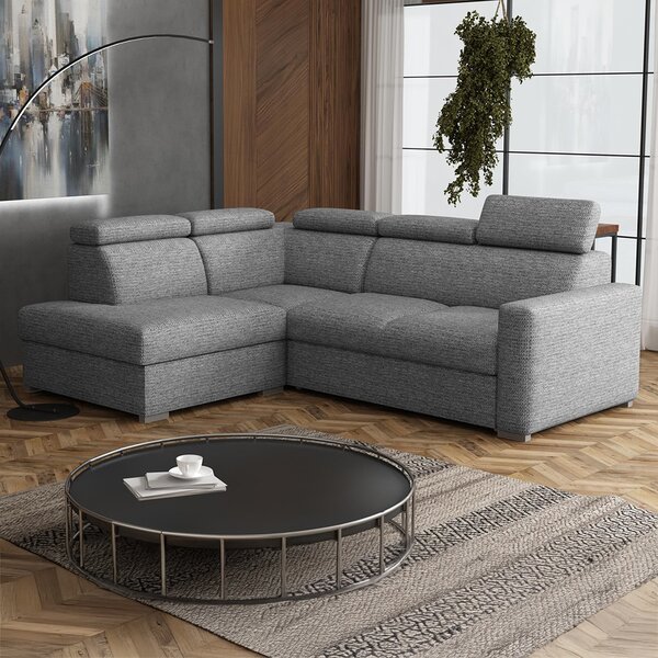 Sedací souprava PEDRO L | 200x250 cm | rozkládací + úložný prostor | polohovatelné záhlavníky | VÝBĚR TKANIN
