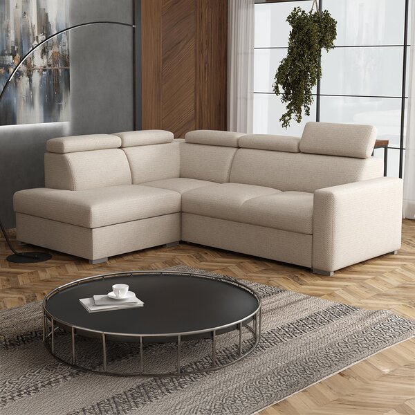 Sedací souprava PEDRO L | 200x250 cm | rozkládací + úložný prostor | polohovatelné záhlavníky | VÝBĚR TKANIN
