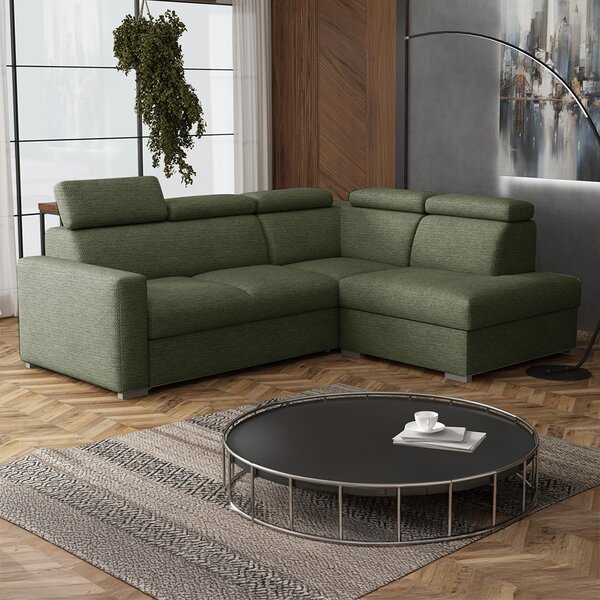 Sedací souprava PEDRO L | 250x200 cm | rozkládací + úložný prostor | polohovatelné záhlavníky | VÝBĚR TKANIN