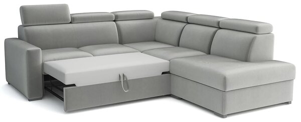Sedací souprava PEDRO L | 250x265 cm | rozkládací + 2x úložný prostor | polohovatelné záhlavníky | VÝBĚR TKANIN