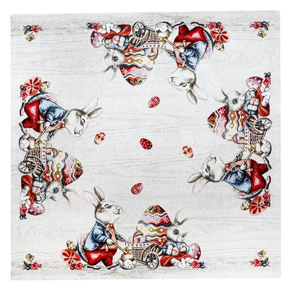 Velikonoční gbelínový ubrus na stůl 90x90 cm Chenille IT116 Barva Vícebarevná Rozměry 90x90 cm