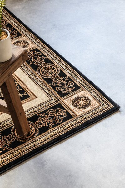 Koberec Hanse Home Herat Guzara černý / krémový