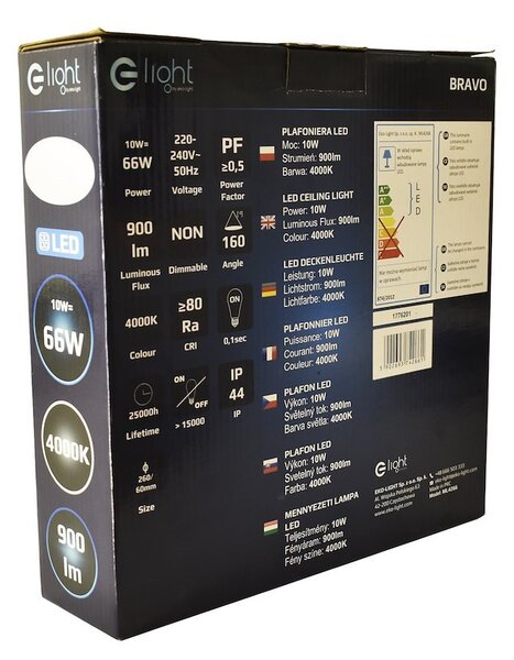 Stropní LED svítidlo Bravo, 1x LED 10w, 4000k, ch