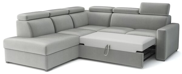 Sedací souprava PEDRO L | 265x250 cm | rozkládací + 2x úložný prostor | polohovatelné záhlavníky | VÝBĚR TKANIN