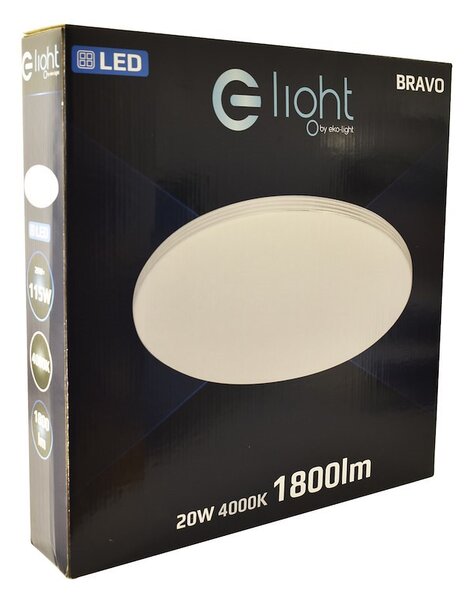 Stropní LED svítidlo Bravo, 1x LED 20w, 4000k, ch