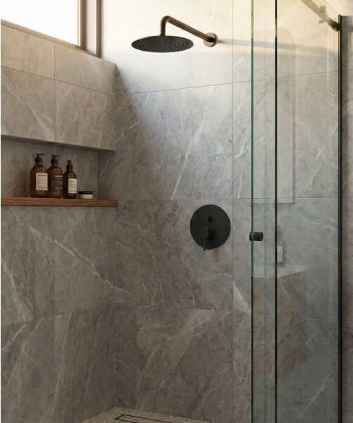Paffoni - Sprchová baterie pro podomítkovou instalaci LIGHT černá