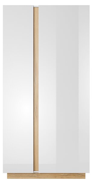 Obývací stěna ARCO se skříní | 4 díly | 307 cm + 100x60 cm | bílá mat/lesk/dub grandson