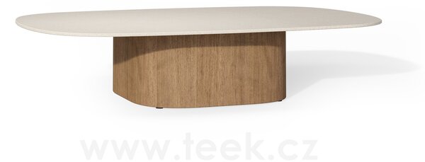 Tribu Konferenční stolek Seren, Tribu, obdélníkový 150x100x32 cm, rám teak, deska keramika dekor marrone