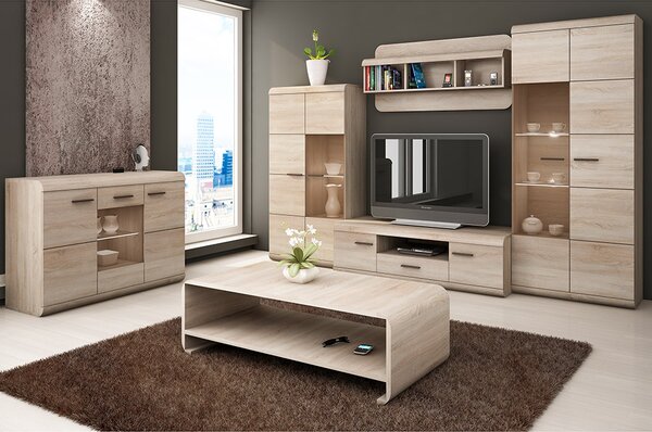 LINK s | TV stolek se zásuvkou | 138 cm | sonoma