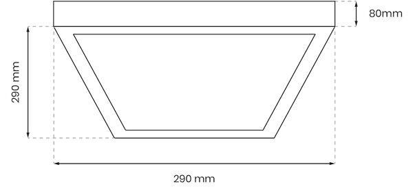 Stropní LED svítidlo Casilla, 1x LED 12w, 4000k, s