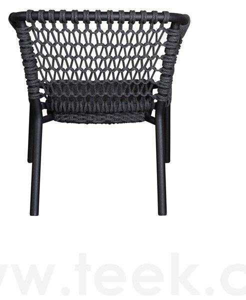 Cane-line Nízké křeslo Ocean, Cane-line, 69x85x73 cm, rám hliník, výplet lanko Soft Rope dark grey, bez polstrů