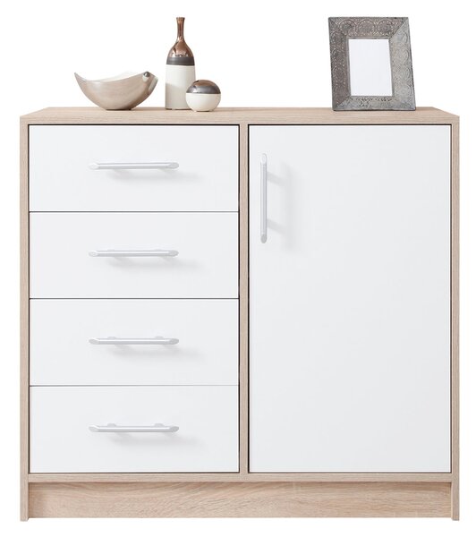 SMART sb | komoda SRK2 | 90 cm | sonoma/bílá