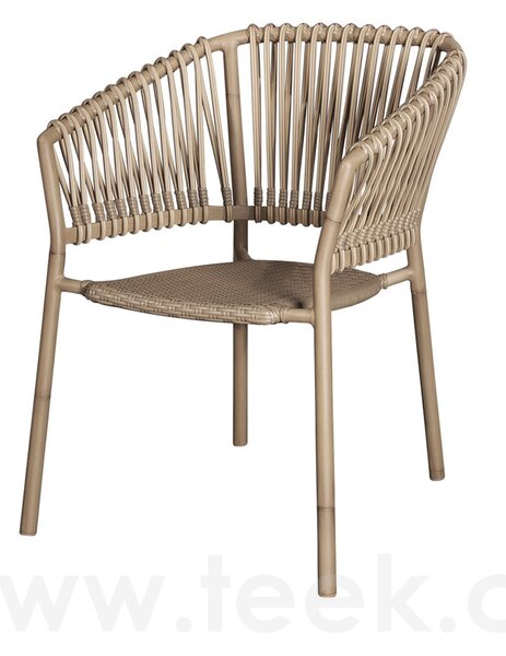 Cane-line Stohovatelné jídelní křeslo Ocean, Cane-line, 59x63x76 cm, rám hliník, výplet umělý ratan barva natural, bez polstrů