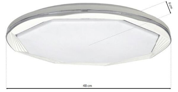 Stropní LED svítidlo Optima, 1x LED 52w, 3000-6000k, w, s ovladačem