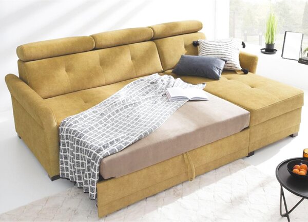 Sedací souprava HARRIS | 222x155 cm | rozkládací + úložný prostor | VÝBĚR TKANIN
