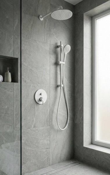 Paffoni - Sprchová baterie pro podomítkovou instalaci LIGHT matná bílá