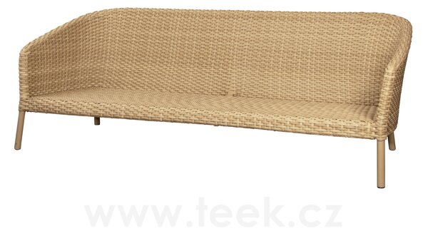 Cane-line 3-místná pohovka Ocean Large, Cane-line, 202x90x73 cm, rám hliník, výplet umělý ratan barva natural, bez polstrů