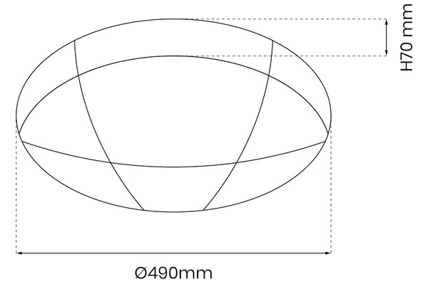 Stropní LED svítidlo Bob, 1x LED 40w, 3000-6000k, w, s ovladačem