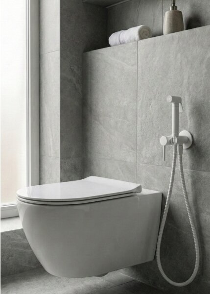 Paffoni - Nás. set s ruční bidet. sprškou pro podo. instalaci RINGO WEST bílá