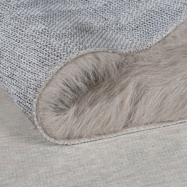 Flair Rugs, Kusový koberec Alpine Faux Fur Soft Grey, 80x150, šedá, ložnice