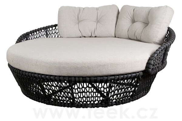 Cane-line Denní postel Ocean Large, Cane-line, 177x180x68 cm, rám hliník, výplet lanko Soft Rope dark grey, bez polstrů