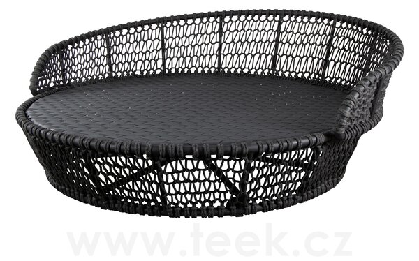 Cane-line Denní postel Ocean Large, Cane-line, 177x180x68 cm, rám hliník, výplet lanko Soft Rope dark grey, bez polstrů