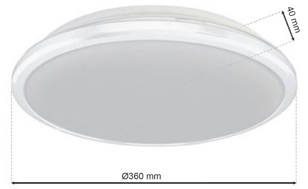 Stropní LED svítidlo Terma, 1x LED 24w, 4000k, w