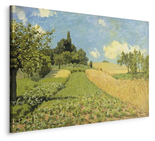 Artgeist Obraz - Kukuřičné pole (poblíž Argenteuil) (Alfred Sisley) Velikost: 90x60 cm, Provedení: Premium Print