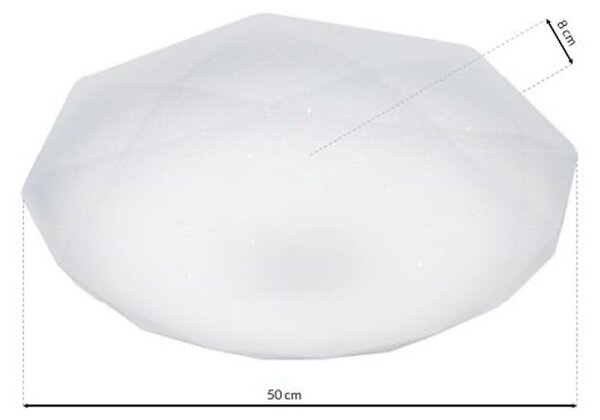 Stropní LED svítidlo Hex, 1x LED 24w, 4000k, (fi 50 cm), w