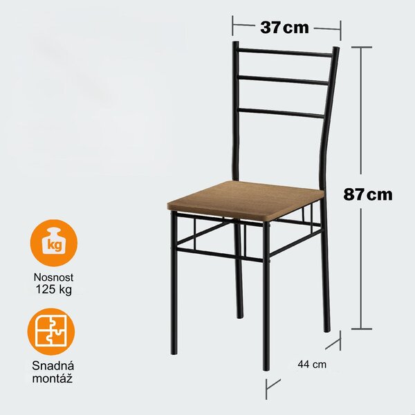 Deuba Jídelní set Leo - hnědá