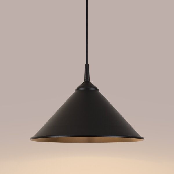 Sollux SL.1326 - Lustr na lanku ZUMA 1xE27/15W/230V pr. 30 cm černá