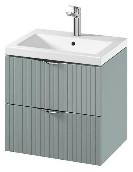 Cersanit S801-544 -Závěsná koupelnová skříňka s umyvadlem TIRSO 60x45 cm mintová