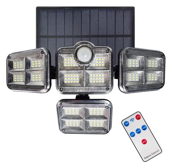 LED Solární reflektor se senzorem pohybu a soumraku 30W/3,7V 2400 mAh IP47 + DO