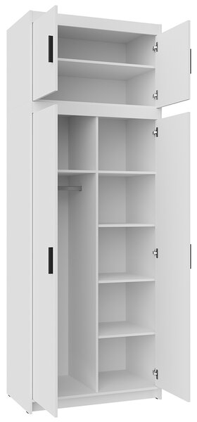 Šatní skříň ELENA 2D 3S + nástavec | 89,7 cm | dub sonoma