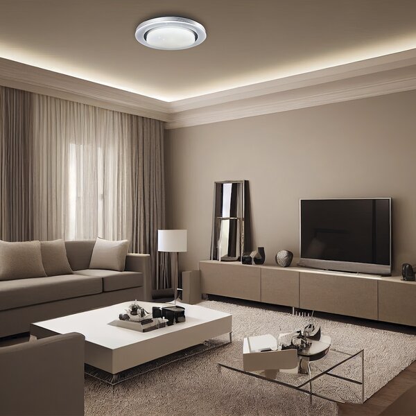 Stropní LED svítidlo Kelly, 1x LED 48w, 3000-6000k, b/s, s ovladačem