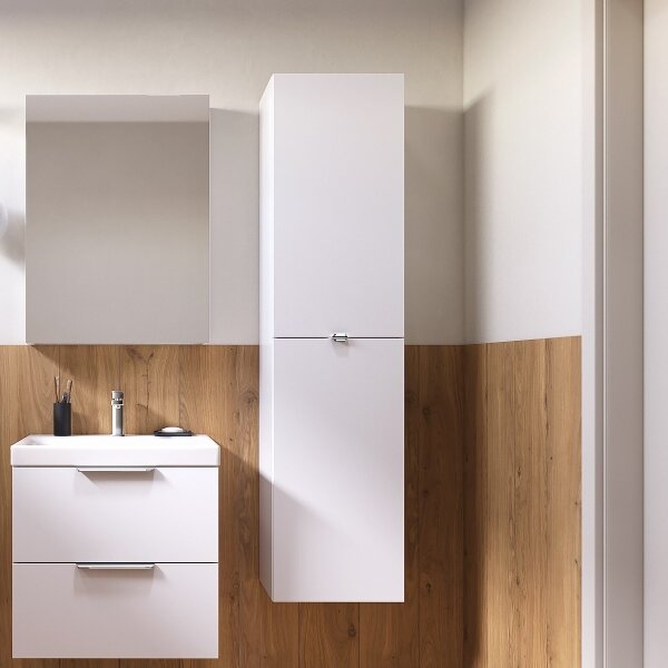 Cersanit S598-050-DSM - Závěsná koupelnová skříňka MALIKA 160x40 cm lesklá bílá