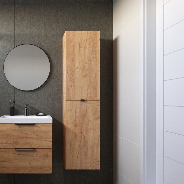 Cersanit S598-049-DSM - Závěsná koupelnová skříňka MALIKA 160x40 cm dub