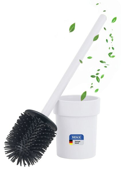 Silikonový WC kartáč, nástěnný LIZAN, WENKO, bílý