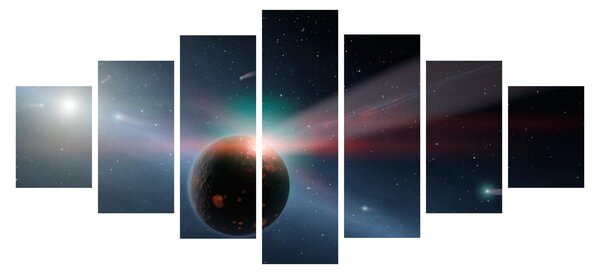 Obraz planetky (210x100 cm)