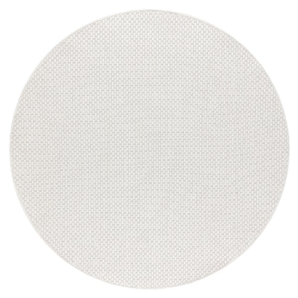 Dywany Łuszczów Kusový koberec Timo 6272 White kruh – na ven i na doma - 120x120 (průměr) kruh cm