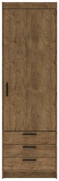 Šatní skříň ELENA 1D 3S + nástavec | 59,9 cm | UNI dvířka | dub lefkas