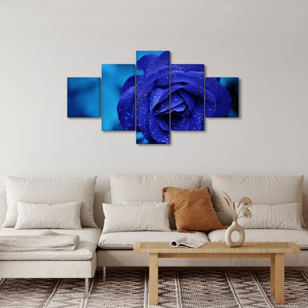 Obraz modré růže (125x70 cm)